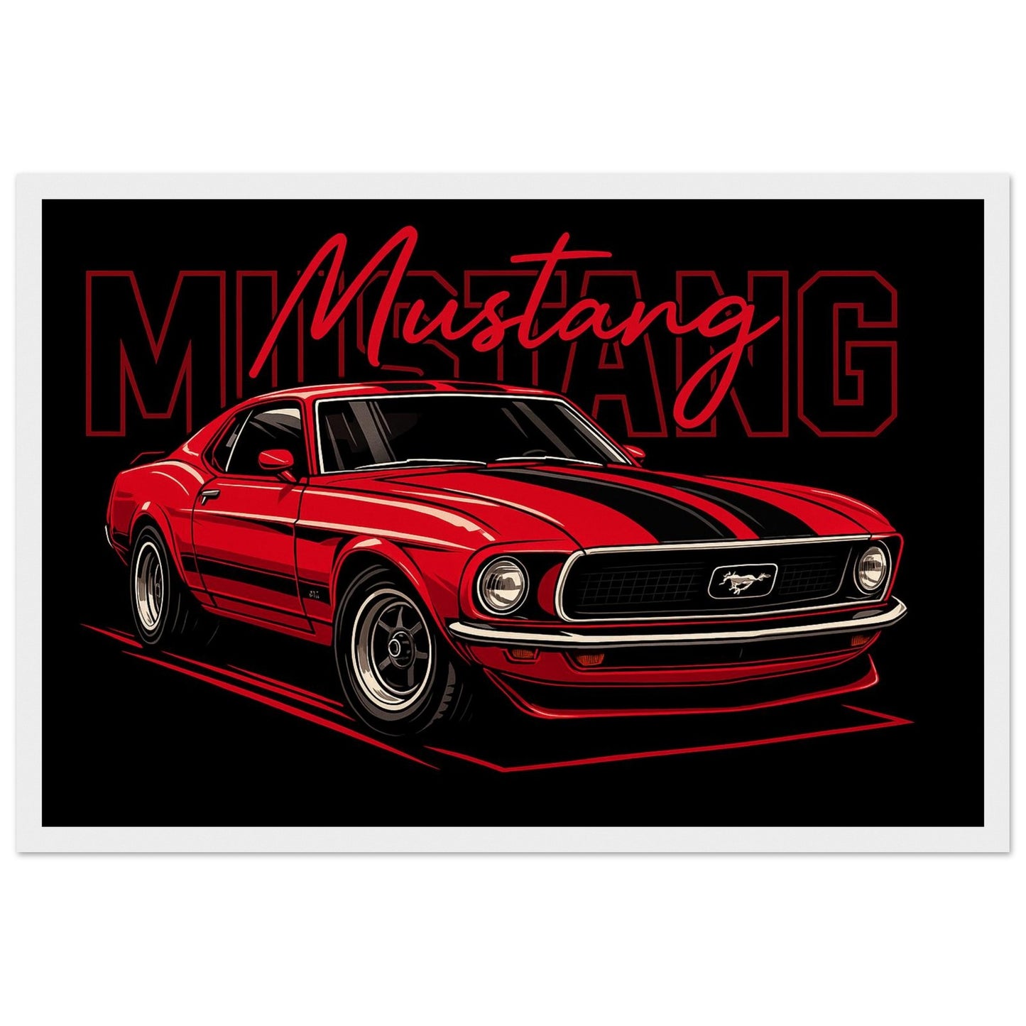 Personalized Car Portrait – Framed Print - Masterpiece Print