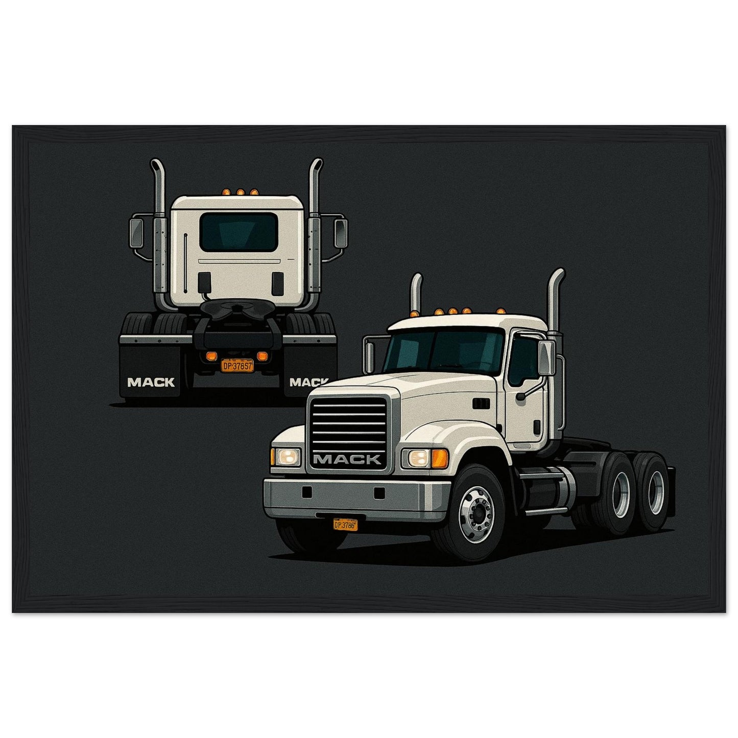 Personalized Car Portrait – Framed Print - Masterpiece Print