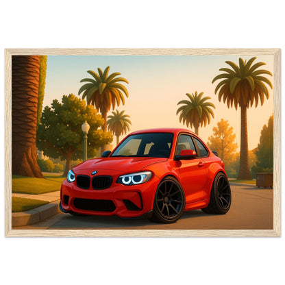 Personalized Car Portrait – Framed Print - Masterpiece Print