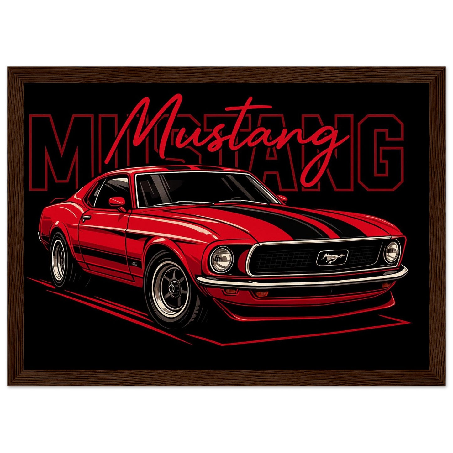 Personalized Car Portrait – Framed Print - Masterpiece Print