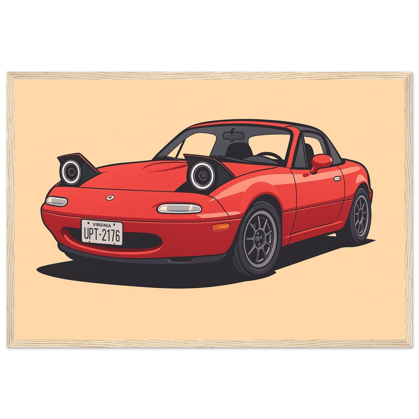 Personalized Car Portrait – Framed Print - Masterpiece Print