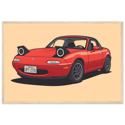 Personalized Car Portrait – Framed Print - Masterpiece Print