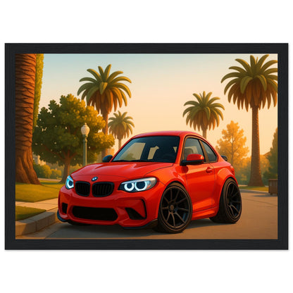 Personalized Car Portrait – Framed Print - Masterpiece Print