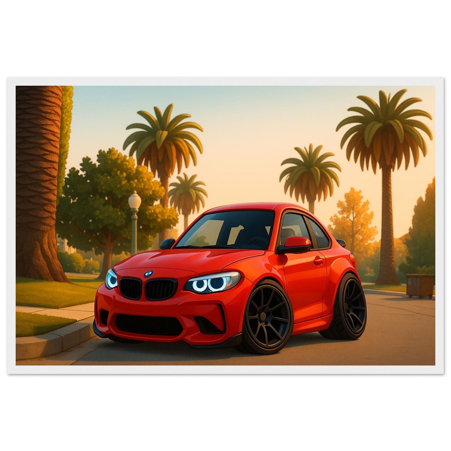 Personalized Car Portrait – Framed Print - Masterpiece Print