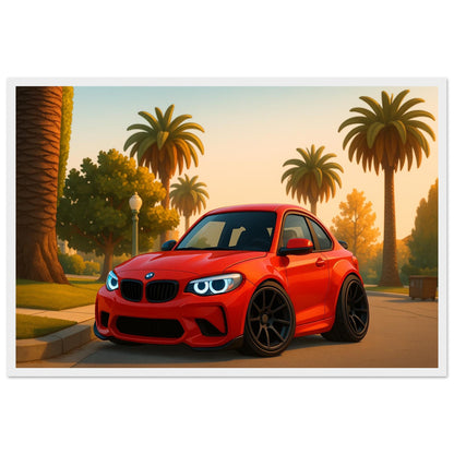 Personalized Car Portrait – Framed Print - Masterpiece Print