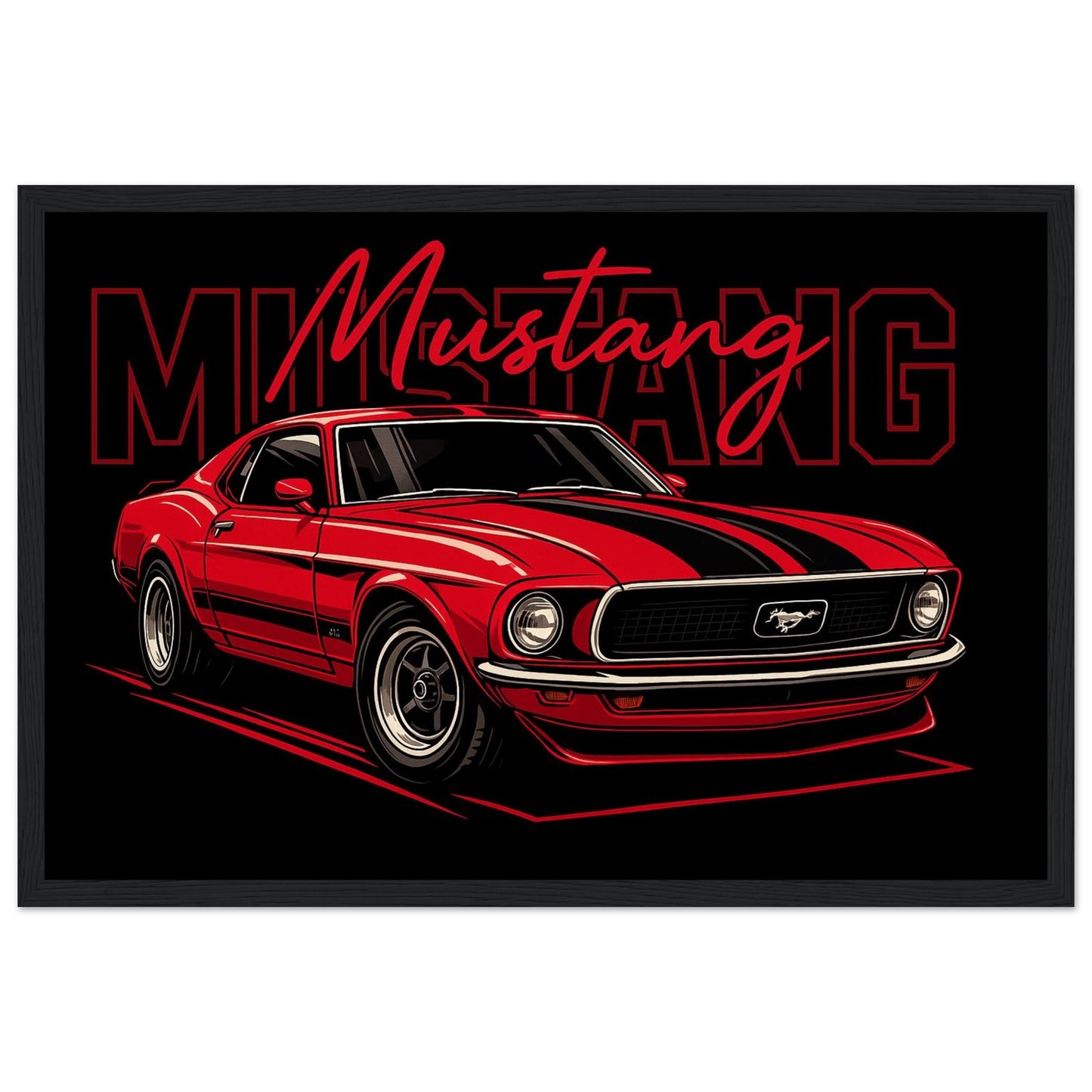 Personalized Car Portrait – Framed Print - Masterpiece Print