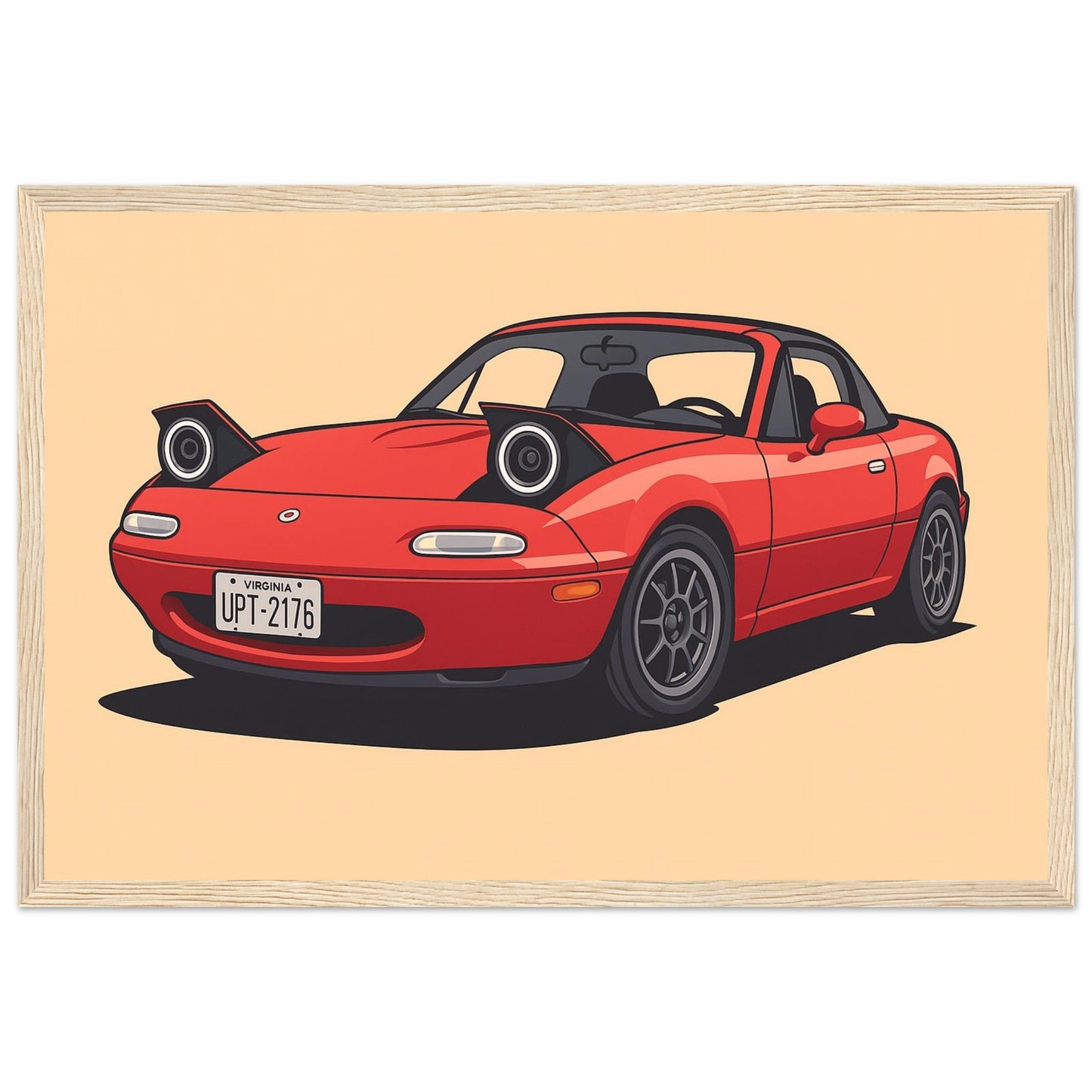 Personalized Car Portrait – Framed Print - Masterpiece Print