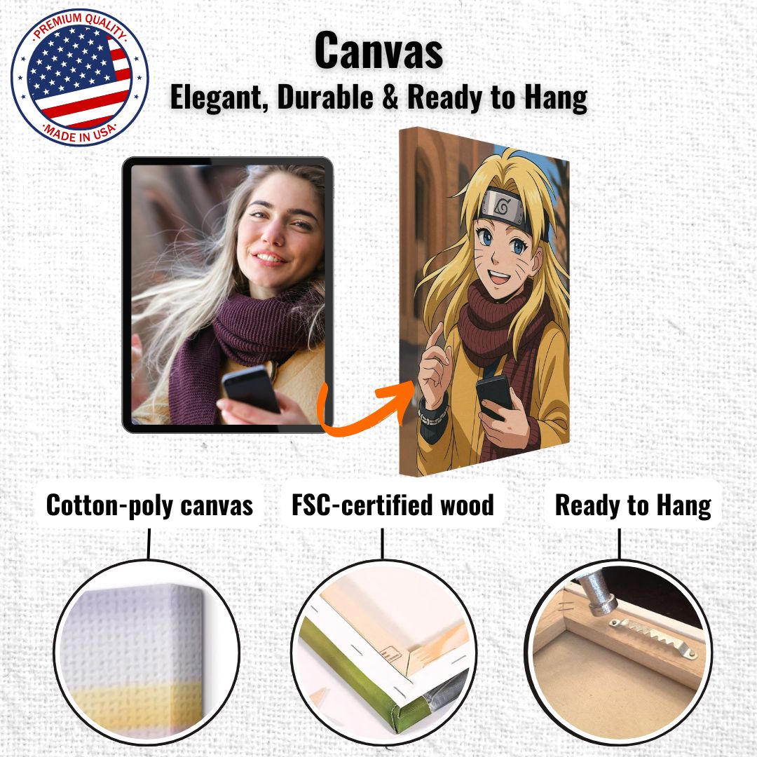 Personalized Cartoon Portrait – Canvas - Masterpiece Print