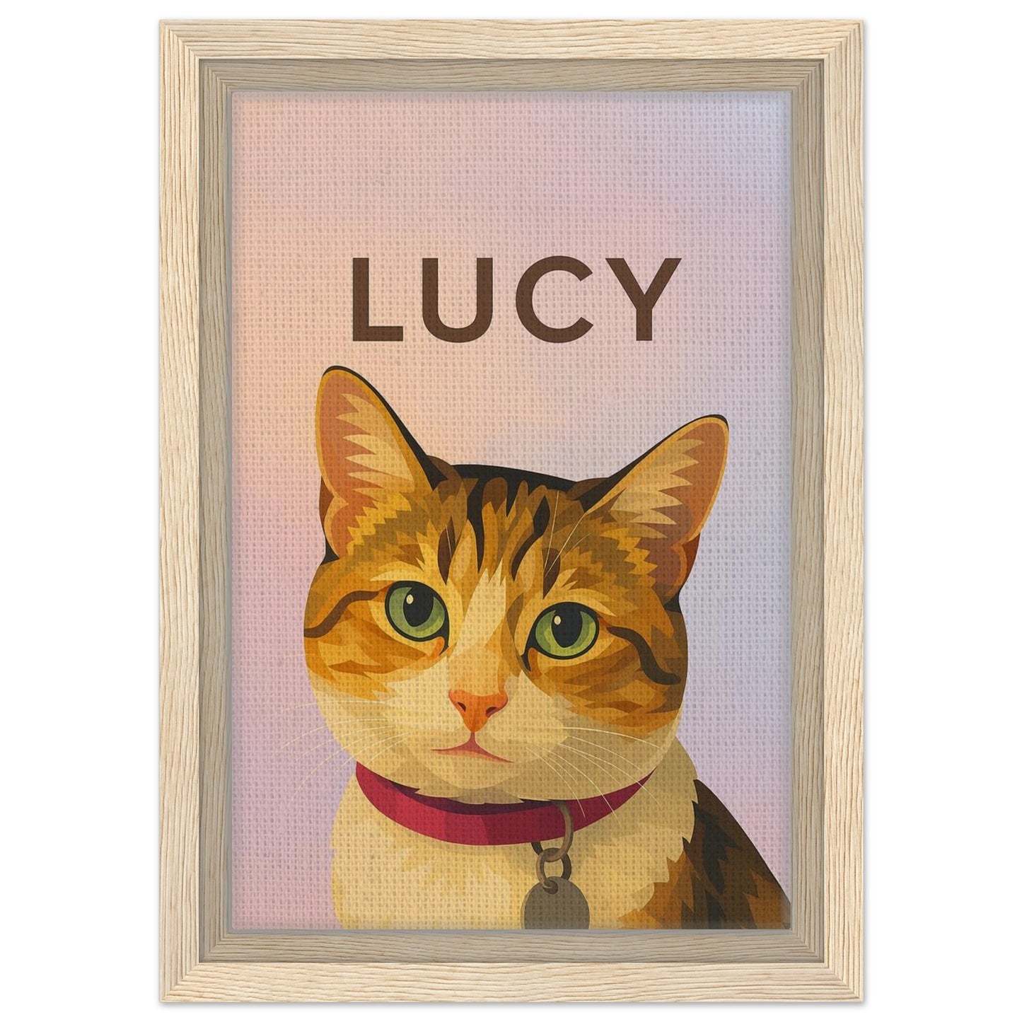 Personalized Cat Portrait – Framed Canvas - Masterpiece Print