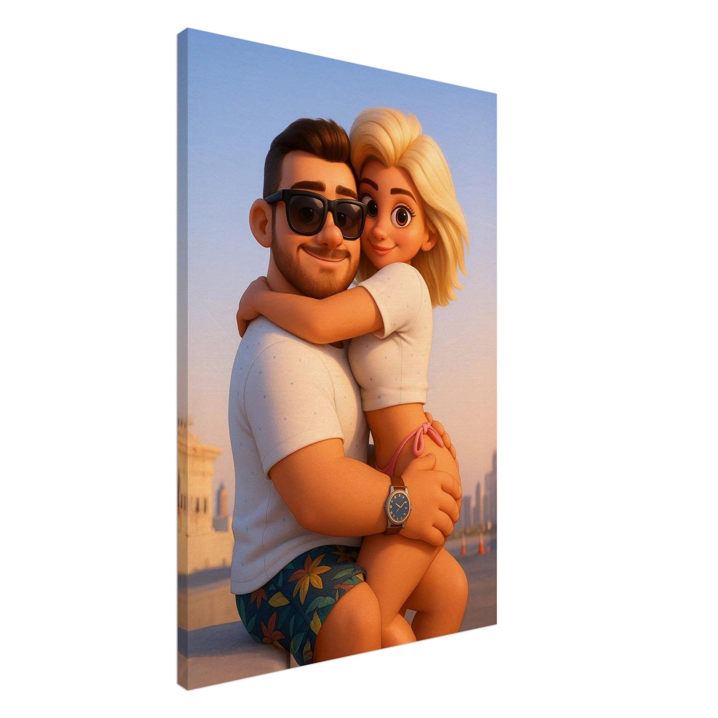 Personalized Couple Portrait – Canvas - Masterpiece Print
