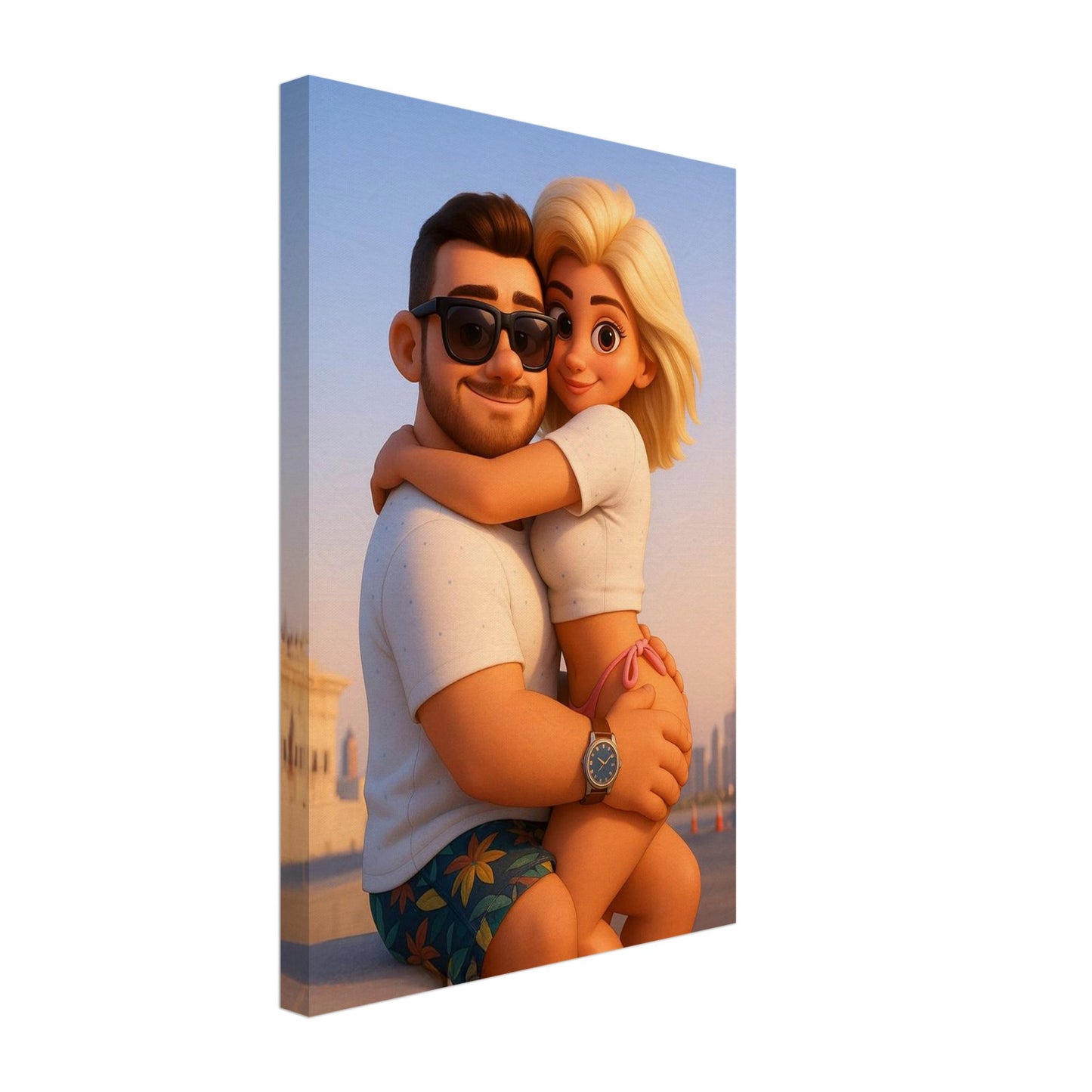 Personalized Couple Portrait – Canvas - Masterpiece Print
