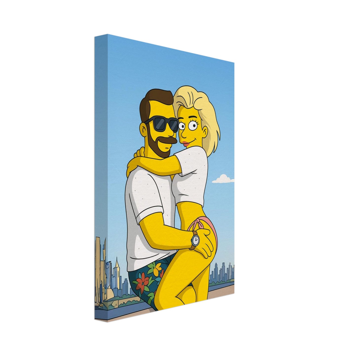 Personalized Couple Portrait – Canvas - Masterpiece Print