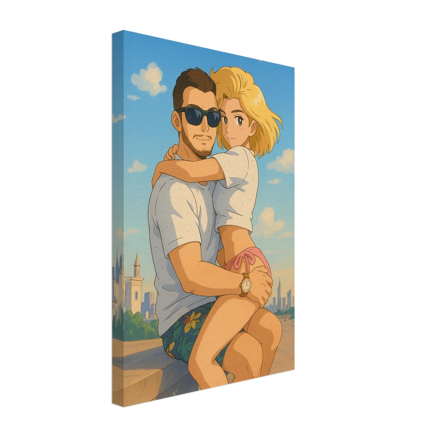 Personalized Couple Portrait – Canvas - Masterpiece Print