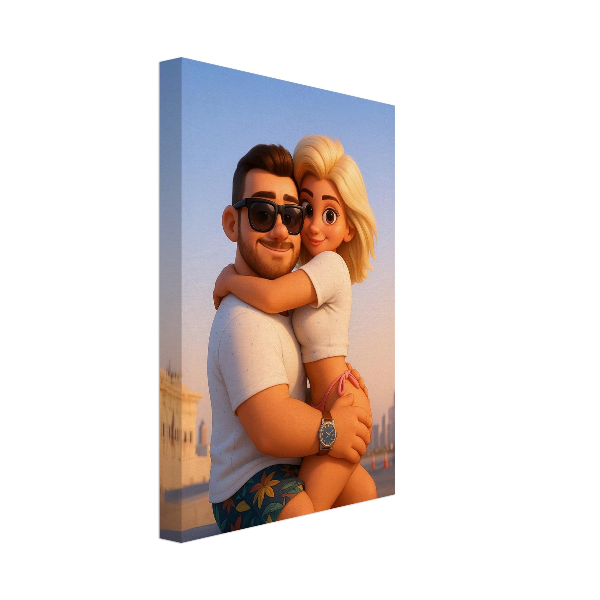 Personalized Couple Portrait – Canvas - Masterpiece Print