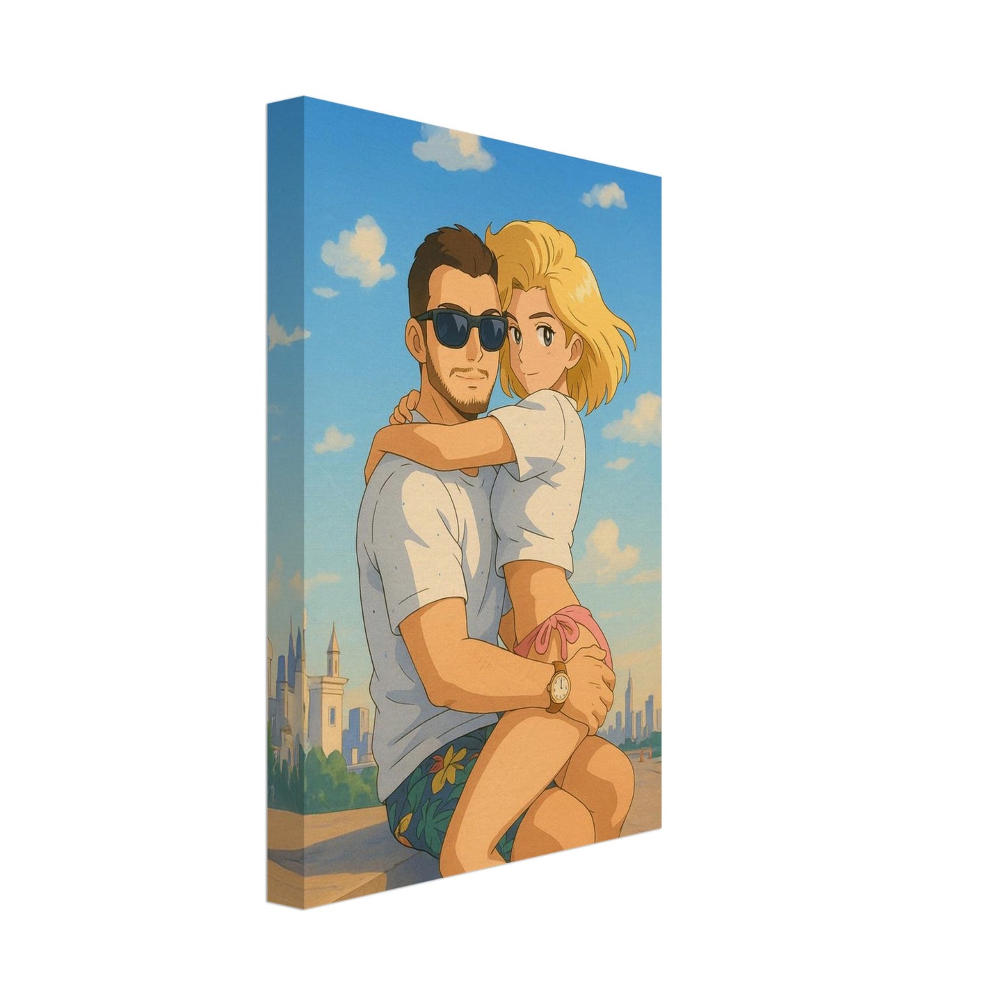 Personalized Couple Portrait – Canvas - Masterpiece Print