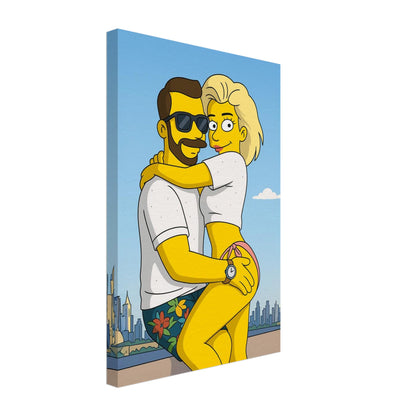 Personalized Couple Portrait – Canvas - Masterpiece Print