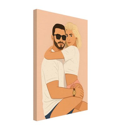 Personalized Couple Portrait – Canvas - Masterpiece Print