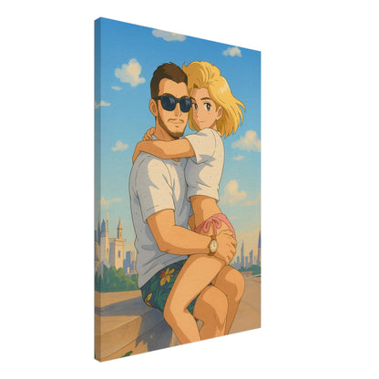 Personalized Couple Portrait – Canvas - Masterpiece Print