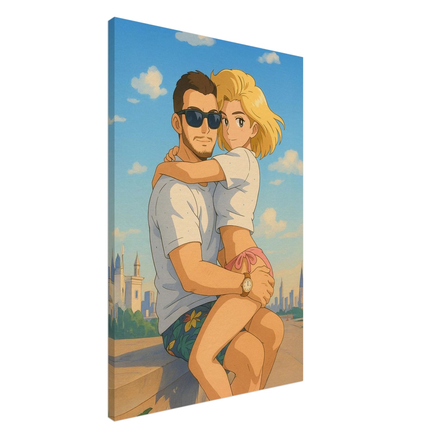 Personalized Couple Portrait – Canvas - Masterpiece Print