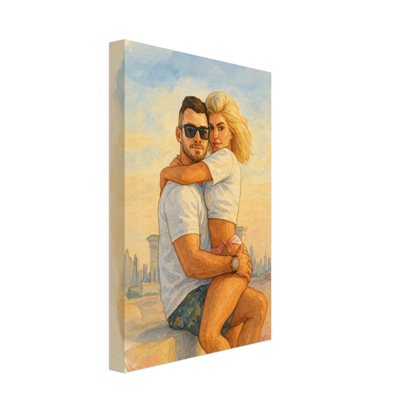 Personalized Couple Portrait – Canvas - Masterpiece Print