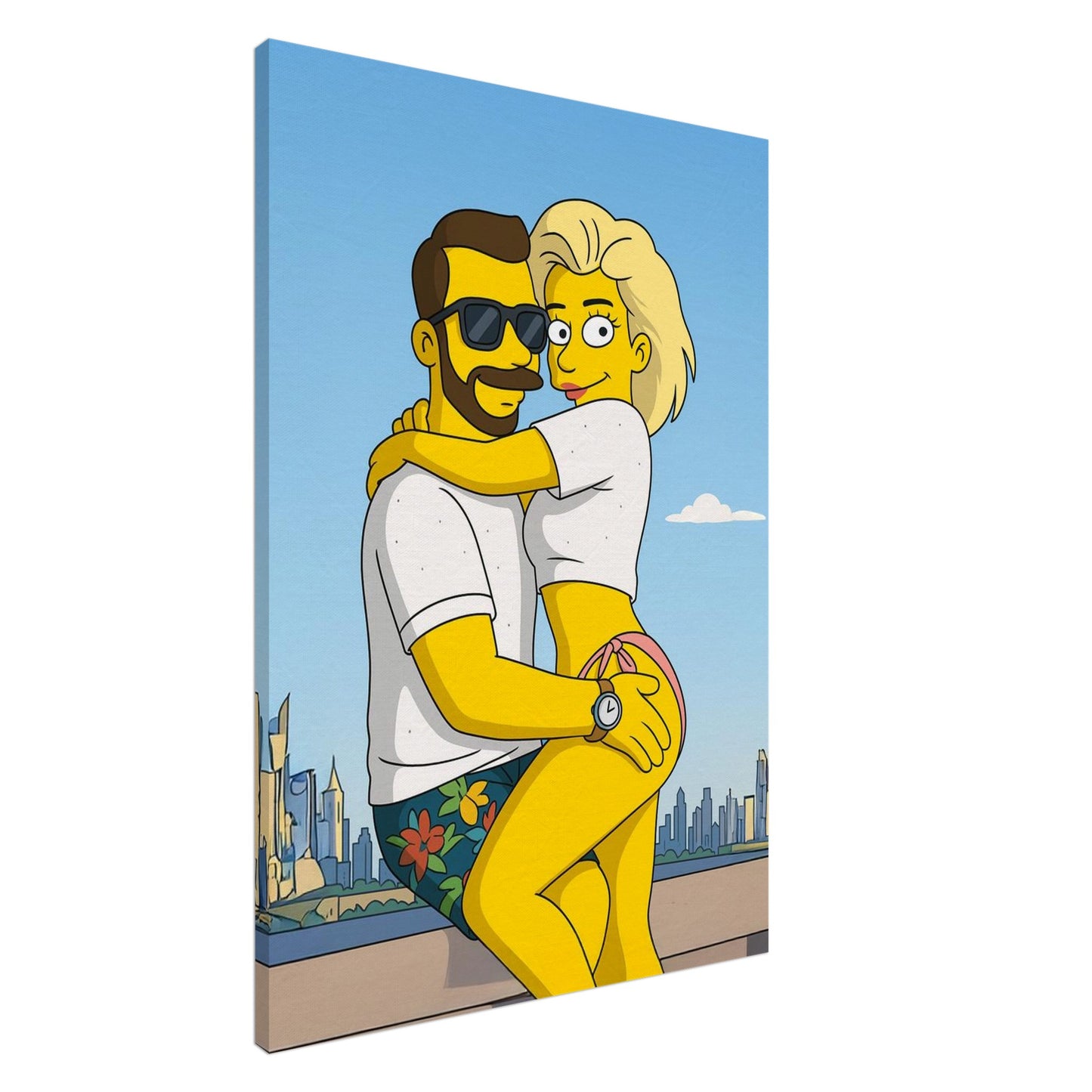 Personalized Couple Portrait – Canvas - Masterpiece Print