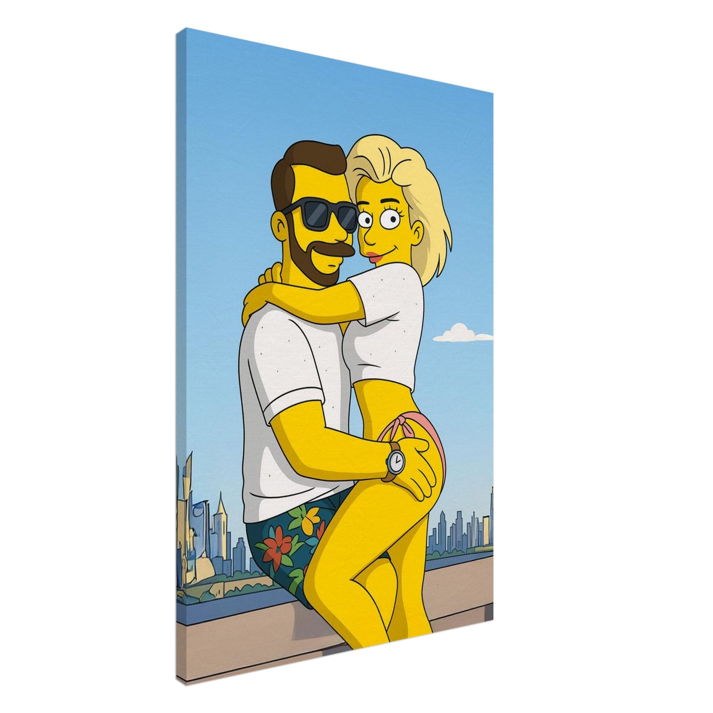Personalized Couple Portrait – Canvas - Masterpiece Print