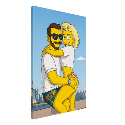 Personalized Couple Portrait – Canvas - Masterpiece Print