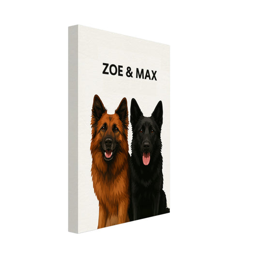 Personalized Dog Portrait – Canvas - Masterpiece Print