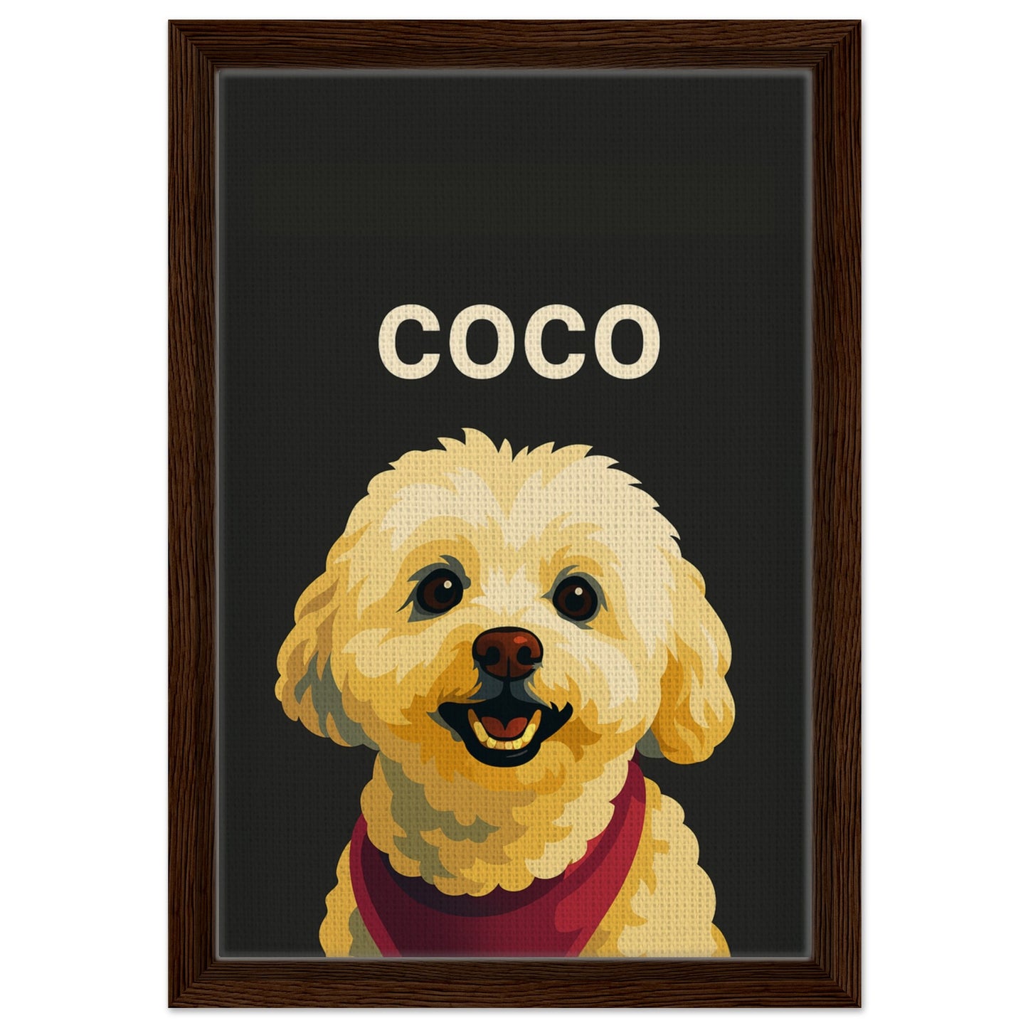 Personalized Dog Portrait – Framed Canvas - Masterpiece Print