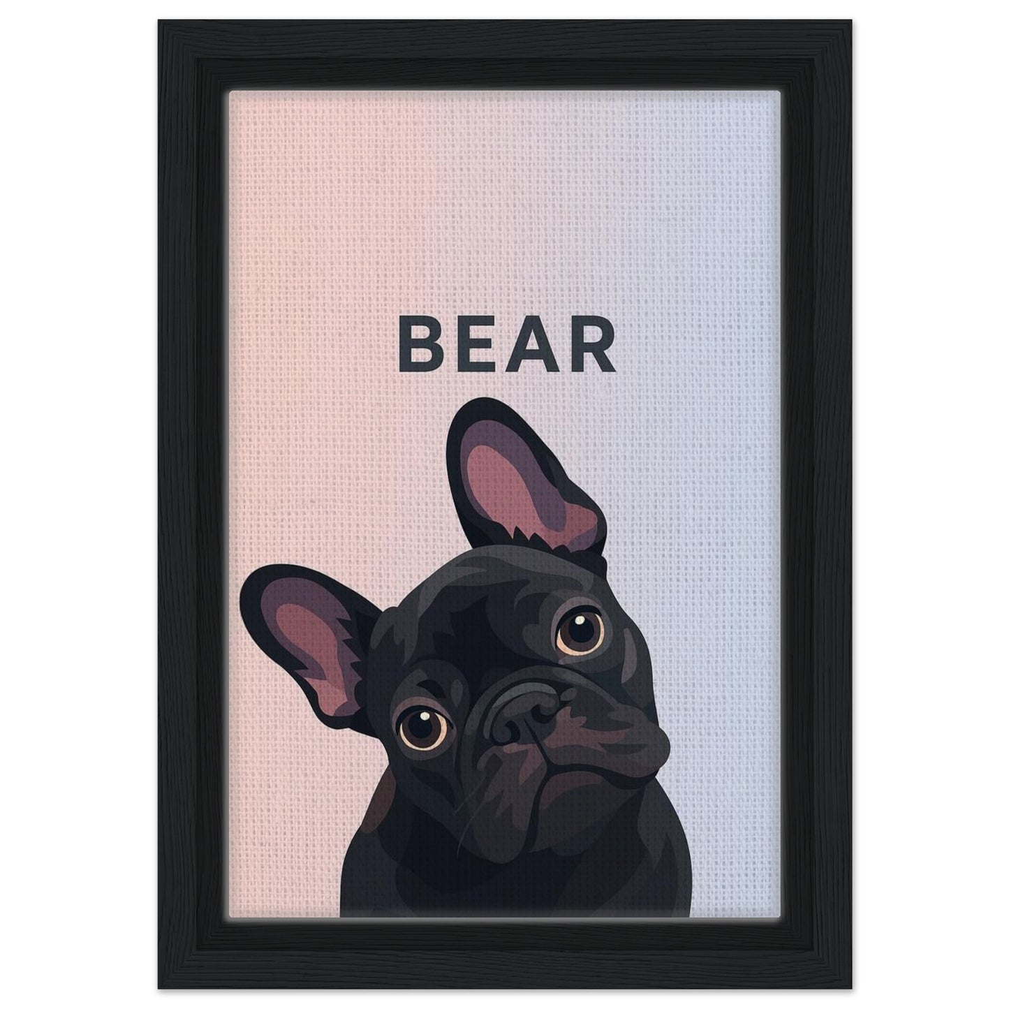 Personalized Dog Portrait – Framed Canvas - Masterpiece Print