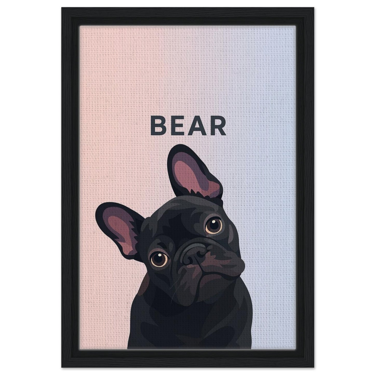 Personalized Dog Portrait – Framed Canvas - Masterpiece Print