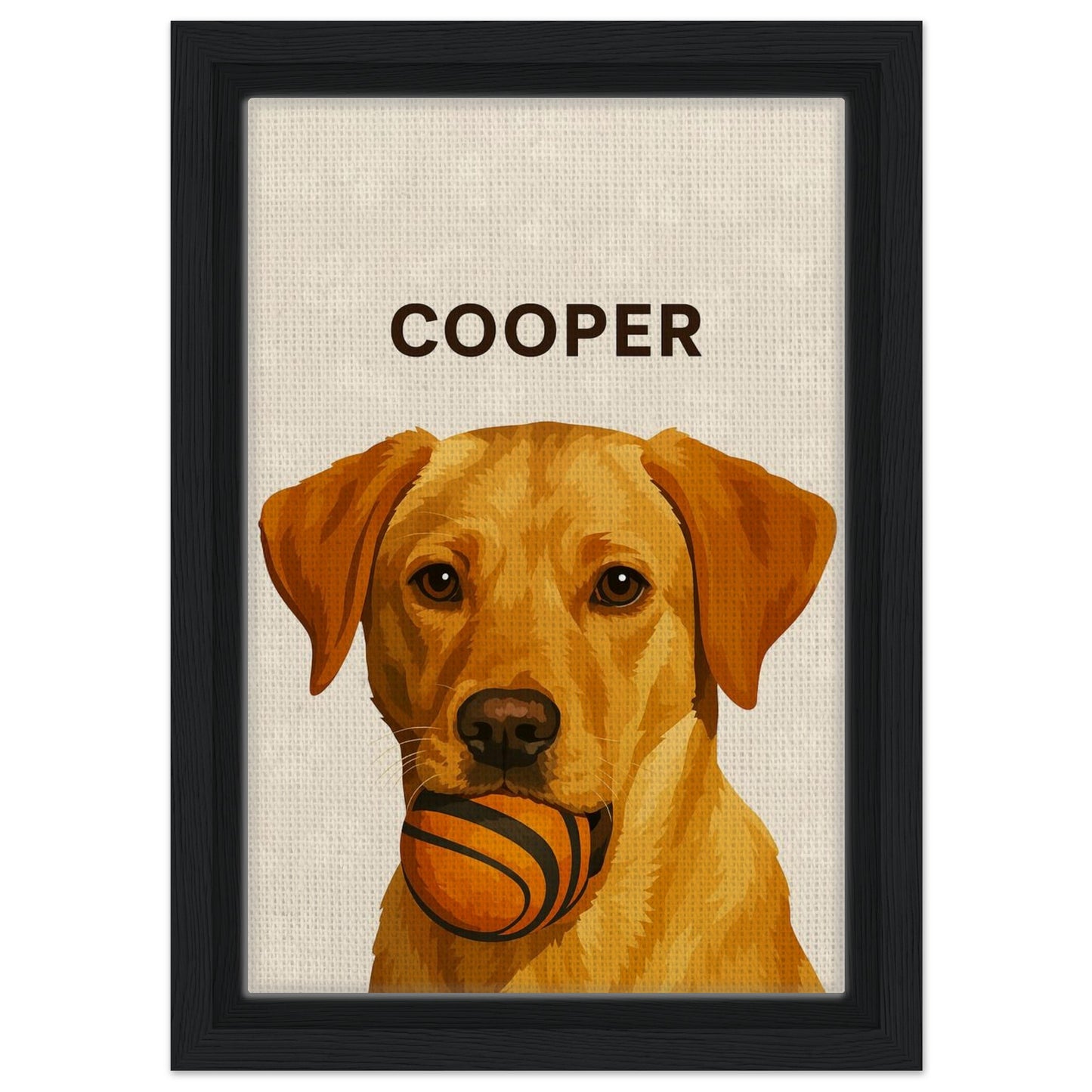 Personalized Dog Portrait – Framed Canvas - Masterpiece Print