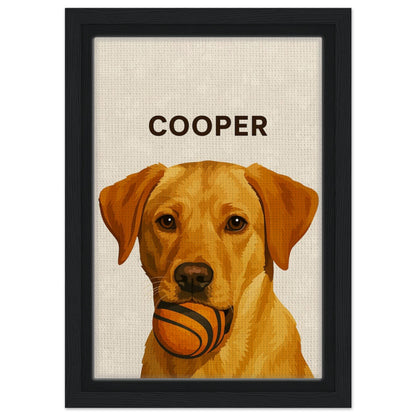 Personalized Dog Portrait – Framed Canvas - Masterpiece Print