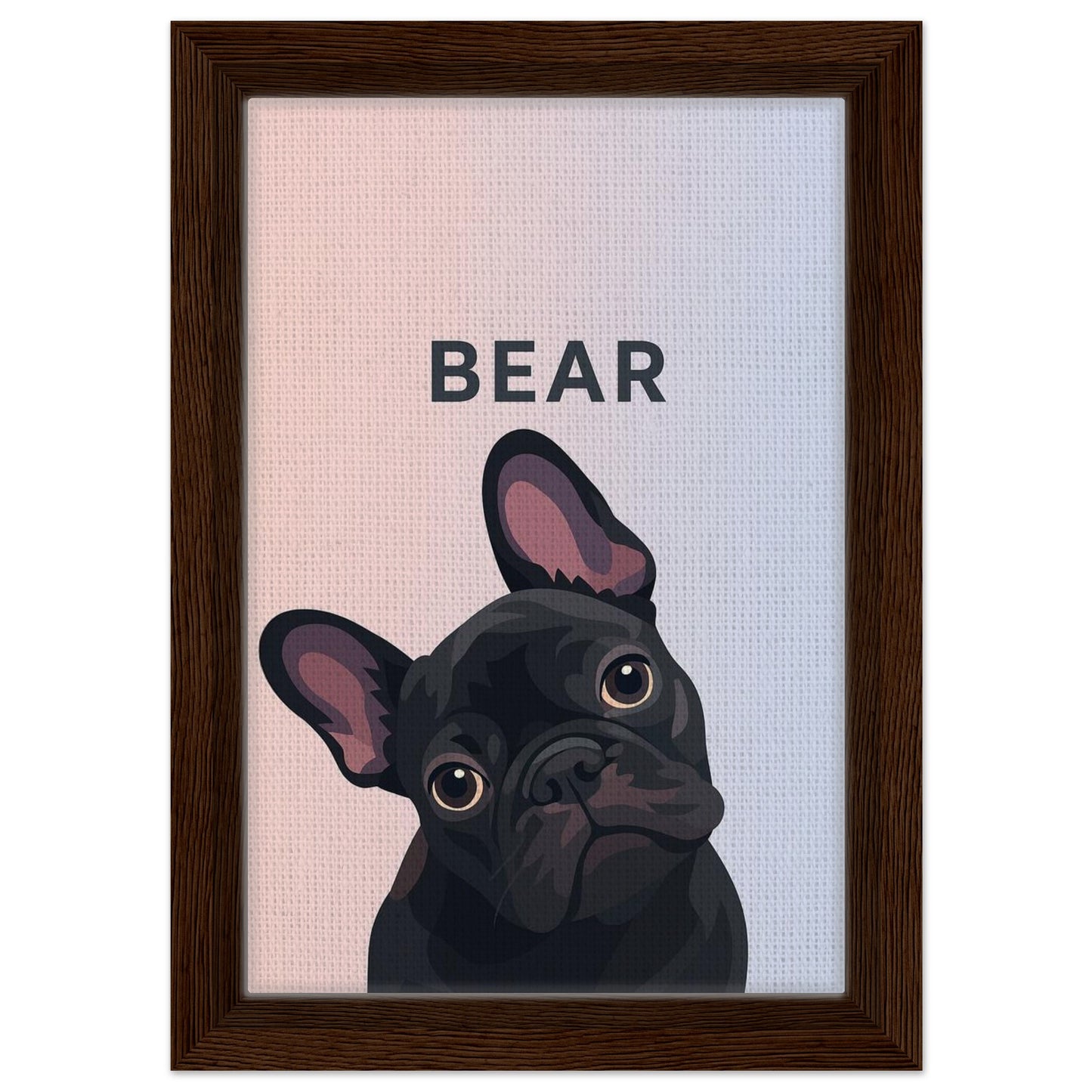 Personalized Dog Portrait – Framed Canvas - Masterpiece Print