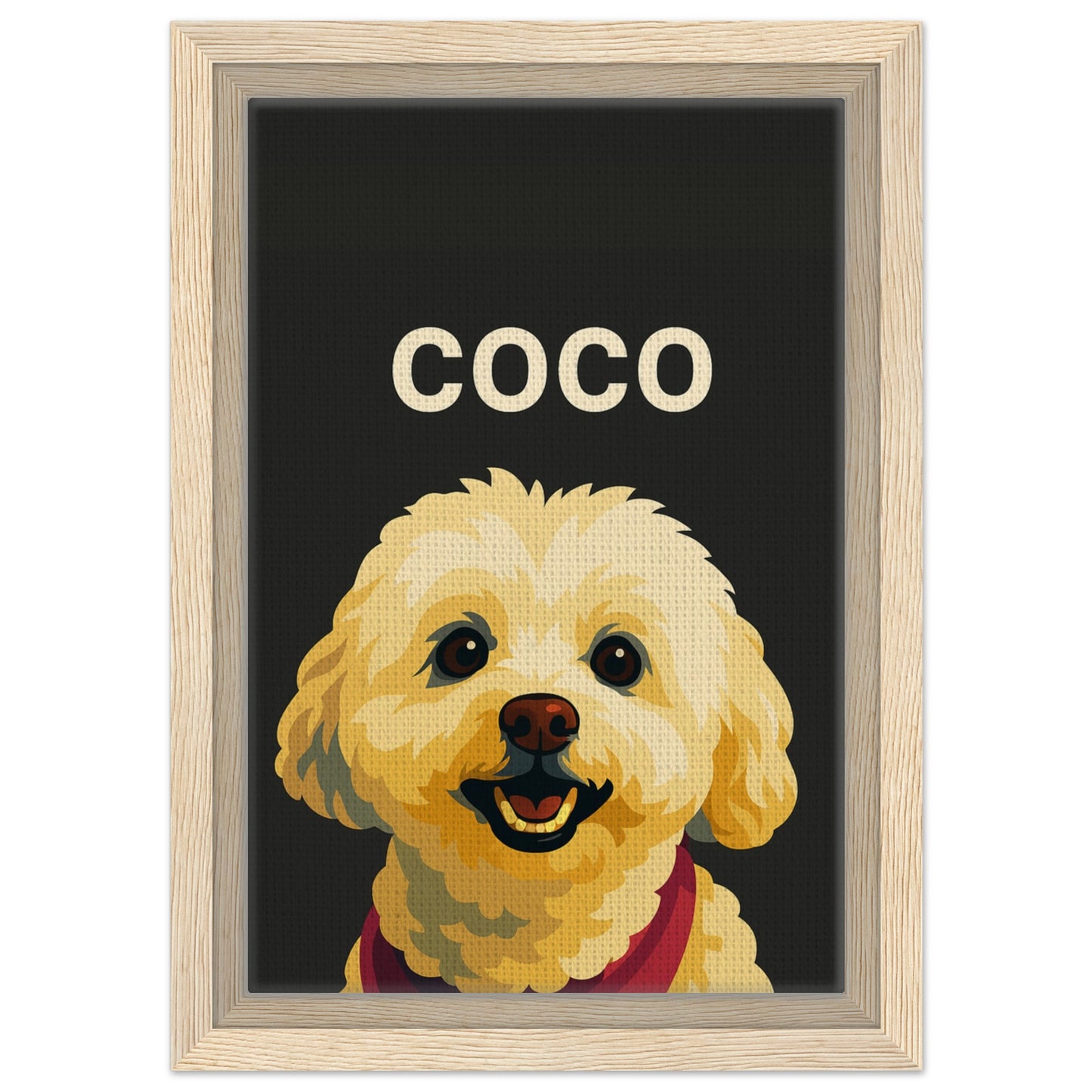 Personalized Dog Portrait – Framed Canvas - Masterpiece Print