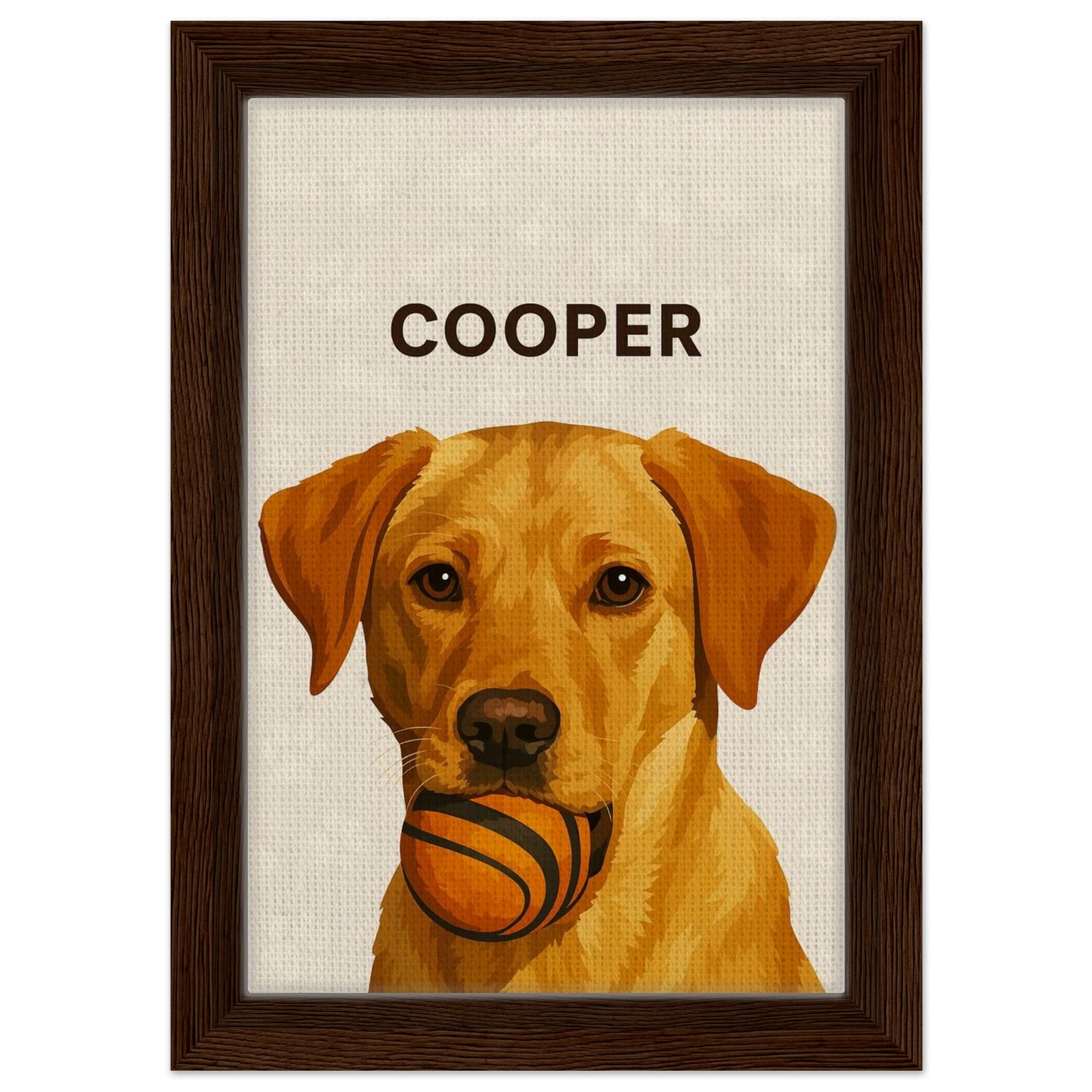 Personalized Dog Portrait – Framed Canvas - Masterpiece Print