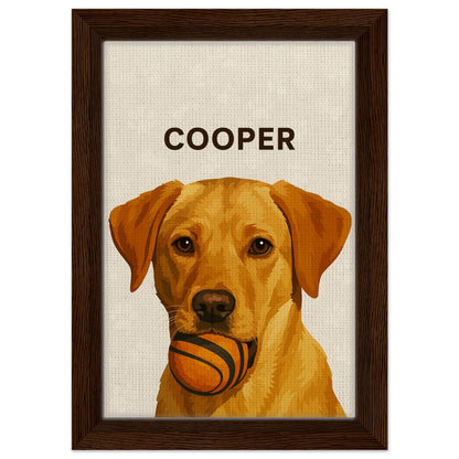 Personalized Dog Portrait – Framed Canvas - Masterpiece Print