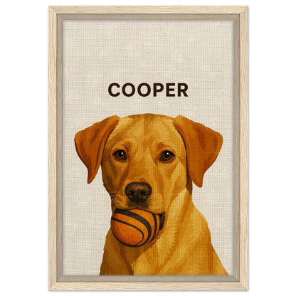 Personalized Dog Portrait – Framed Canvas - Masterpiece Print