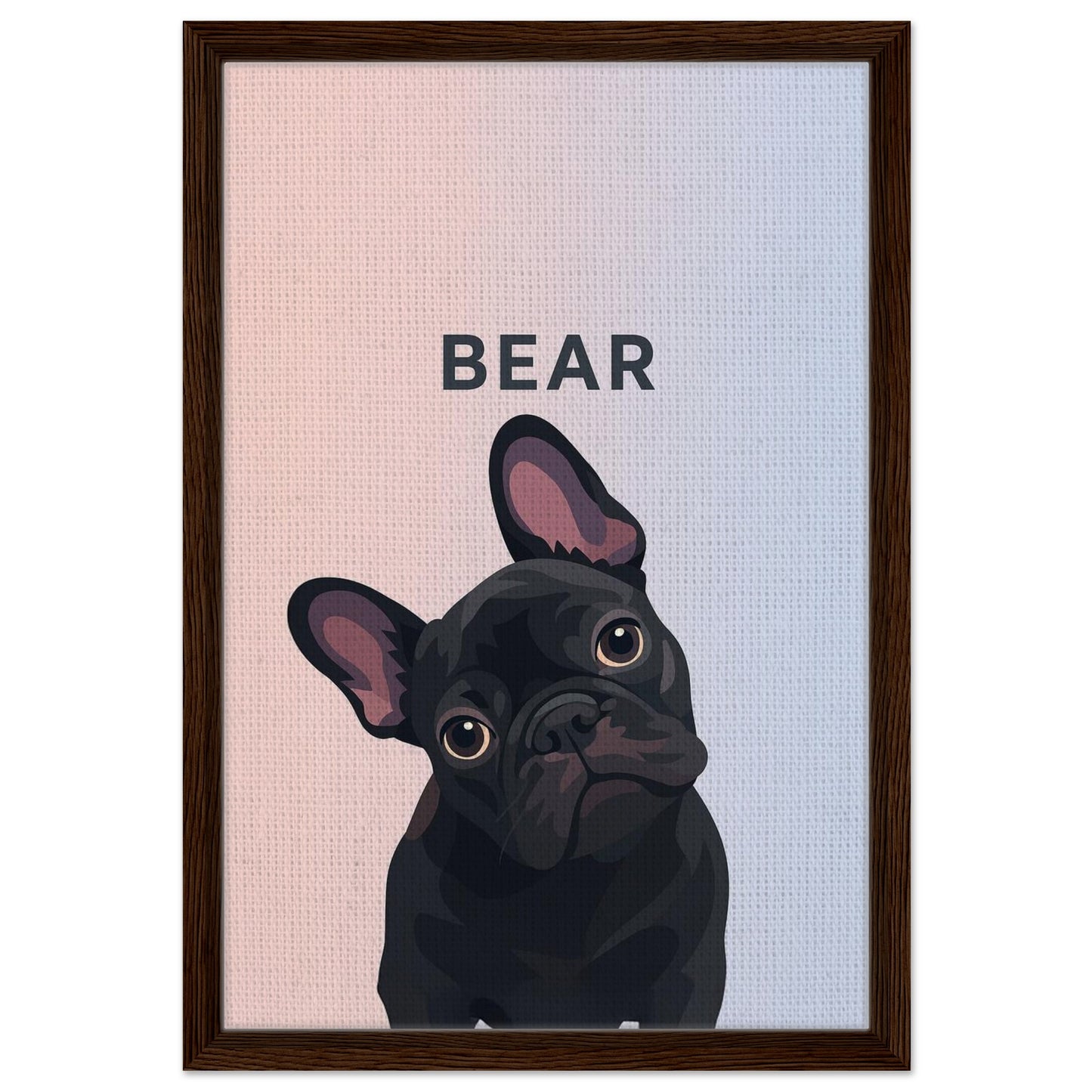 Personalized Dog Portrait – Framed Canvas - Masterpiece Print