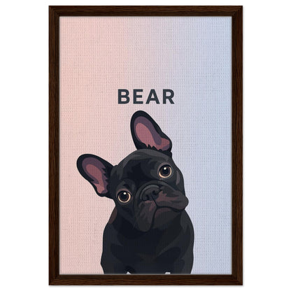 Personalized Dog Portrait – Framed Canvas - Masterpiece Print