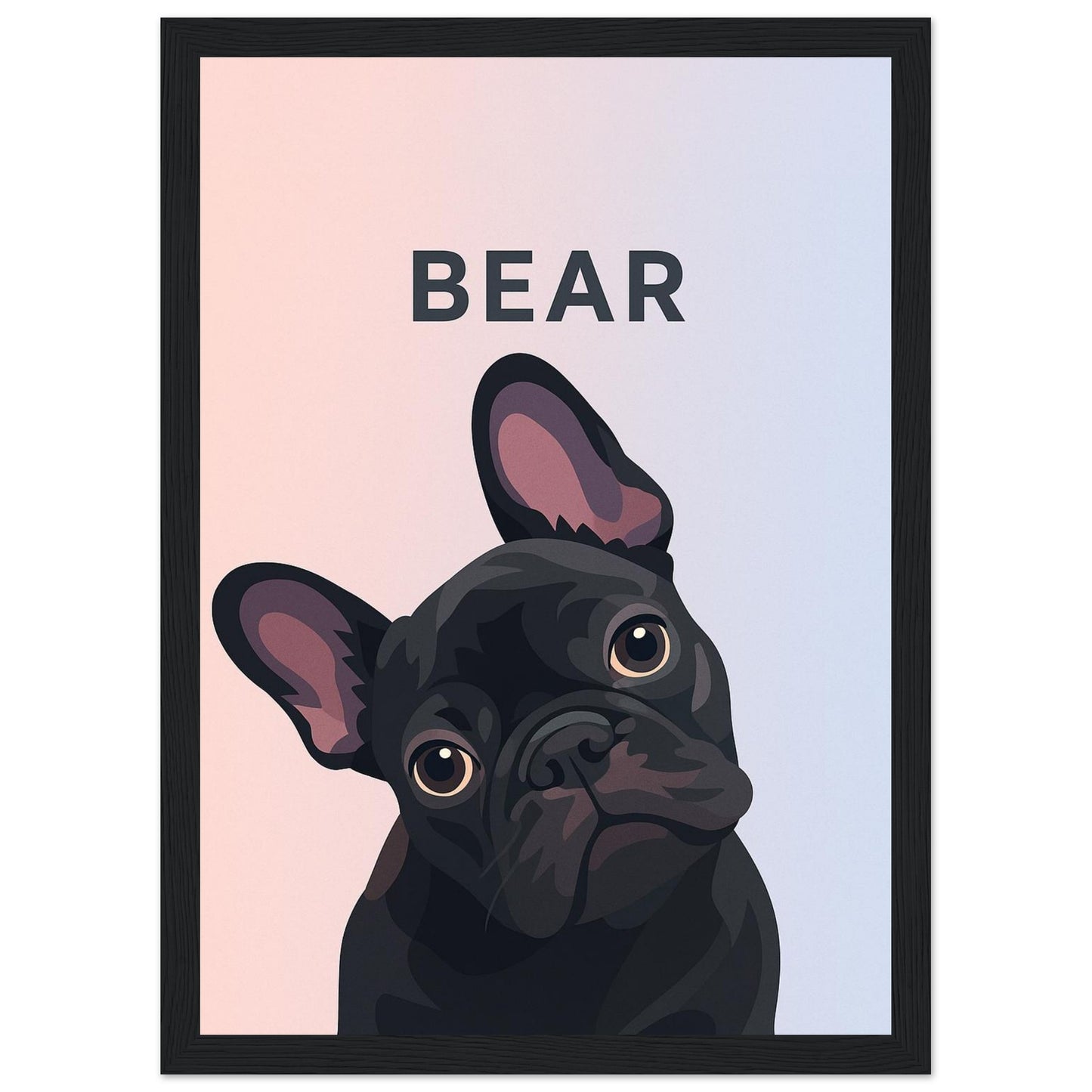 Personalized Dog Portrait – Framed Print - Masterpiece Print