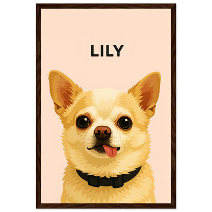 Personalized Dog Portrait – Framed Print - Masterpiece Print