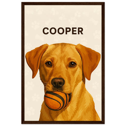 Personalized Dog Portrait – Framed Print - Masterpiece Print