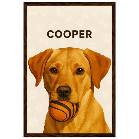 Personalized Dog Portrait – Framed Print - Masterpiece Print