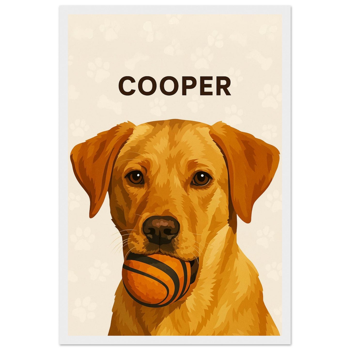 Personalized Dog Portrait – Framed Print - Masterpiece Print