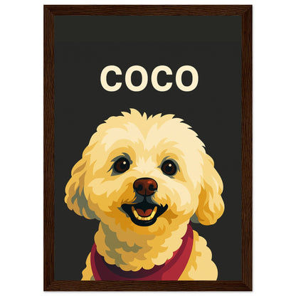 Personalized Dog Portrait – Framed Print - Masterpiece Print