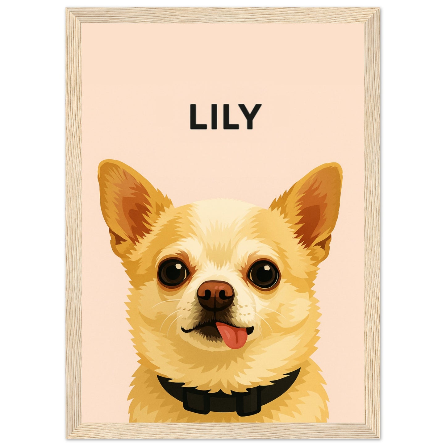 Personalized Dog Portrait – Framed Print - Masterpiece Print