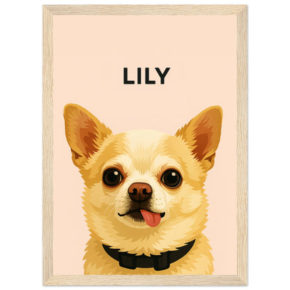 Personalized Dog Portrait – Framed Print - Masterpiece Print