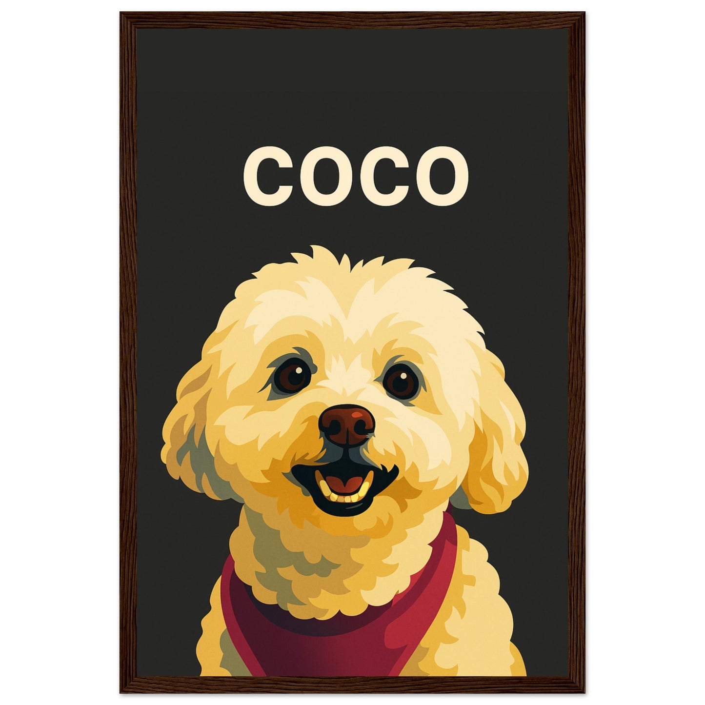 Personalized Dog Portrait – Framed Print - Masterpiece Print