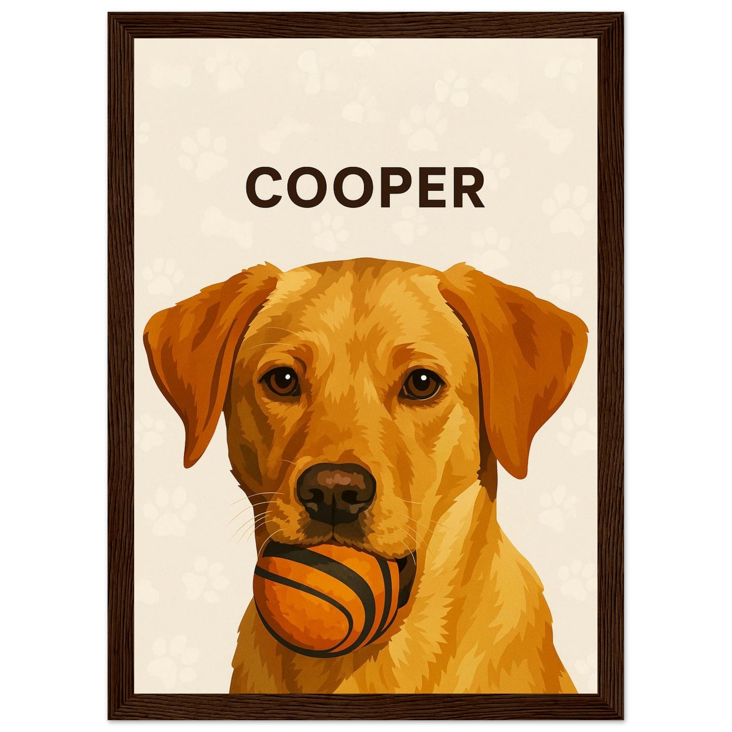 Personalized Dog Portrait – Framed Print - Masterpiece Print